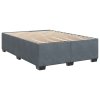 vidaXL Posteľný rám boxspring s matracom tmavosivý 140x200 cm zamat