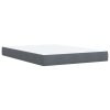 vidaXL Posteľný rám boxspring s matracom tmavosivý 140x200 cm zamat