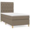 vidaXL Posteľný rám boxspring s matracom sivohnedý 90x190 cm látka