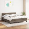 vidaXL Posteľný rám boxspring s matracom sivohned 180x200 cm látka