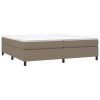 vidaXL Posteľný rám s boxspringom sivohnedá 200x200 cm látka