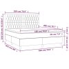 vidaXL Posteľný rám boxspring s matracom sivohned 180x200 cm látka