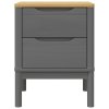vidaXL Nočný stolík sivý 45x39x57 cm masívne borovicové drevo