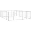 vidaXL Vonkajšia voliéra pre psy pozinkovaná oceľ 36,3 m²