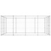 vidaXL Vonkajšia voliéra pre psov pozinkovaná oceľ 14,52 m²