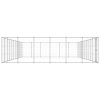 vidaXL Vonkajšia voliéra pre psy pozinkovaná oceľ 79,86 m²