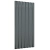 vidaXL Strešné panely 36 ks pozinkovaná oceľ antracitové 80x36 cm