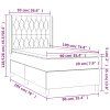vidaXL Posteľný rám boxspring s matracom krémový 90x190 cm látka