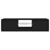 vidaXL TV skrinka s LED svetlami čierna 140x40x36 cm