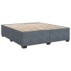 vidaXL Posteľný rám boxspring s matracom tmavosivý 180x200 cm zamat