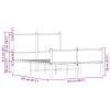 vidaXL Kovový posteľný rám bez matraca hnedý dub 120x200 cm