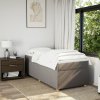 vidaXL Posteľný rám boxspring s matracom sivohnedý 90x190 cm látka