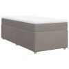 vidaXL Posteľný rám boxspring s matracom sivohnedý 90x190 cm látka