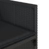 vidaXL 7-dielna záhradná jedálenská súprava a vankúše čierna polyratan