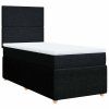 vidaXL Posteľný rám boxspring s matracom čierny 90x190 cm látka