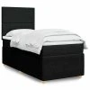 vidaXL Posteľný rám boxspring s matracom čierny 90x190 cm látka