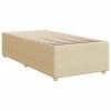vidaXL Posteľný rám boxspring s matracom krémový 90x190 cm látka