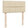 vidaXL Posteľný rám boxspring s matracom krémový 90x190 cm látka