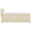 vidaXL Posteľný rám boxspring s matracom krémový 90x190 cm látka