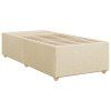 vidaXL Posteľný rám boxspring s matracom krémový 90x190 cm látka