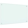 vidaXL Kuchynské zásteny 2 ks biele 80x50 cm tvrdené sklo