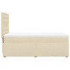vidaXL Posteľný rám boxspring s matracom krémový 90x190 cm látka