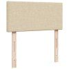 vidaXL Posteľný rám boxspring s matracom krémový 90x190 cm látka