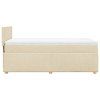 vidaXL Posteľný rám boxspring s matracom krémový 90x190 cm látka