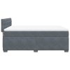 vidaXL Posteľný rám boxspring s matracom tmavosivý 140x190 cm zamat