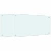 vidaXL Kuchynské zásteny 2 ks biele 80x40 cm tvrdené sklo