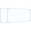 vidaXL Kuchynské zásteny 2ks priehľadné 80x40 cm tvrdené sklo