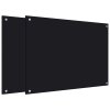 vidaXL Kuchynské zásteny 2ks čierne 80x60 cm tvrdené sklo