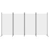 vidaXL 4-panelový paraván biely 346x180 cm látkový