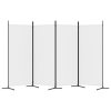 vidaXL 4-panelový paraván biely 346x180 cm látkový