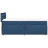 vidaXL Posteľný rám boxspring s matracom modrý 90x190 cm látka