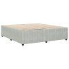 vidaXL Posteľ bez matraca bledosivá 200x200 cm zamat