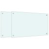 vidaXL Kuchynské zásteny 2 ks biele 70x40 cm tvrdené sklo