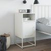 vidaXL Nočný stolík biely 36x39x78 cm oceľ