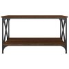 vidaXL Konferenčný stolík Hnedý dub 80x50x45 cm sprac. drevo a železo