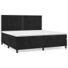 vidaXL Posteľný rám boxspring s matracom čierny 200x200 cm zamat