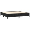 vidaXL Posteľný rám boxspring s matracom čierny 200x200 cm zamat