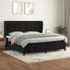 vidaXL Posteľný rám boxspring s matracom čierny 200x200 cm zamat