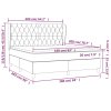 vidaXL Posteľný rám boxspring s matracom krémový 160x200 cm látka
