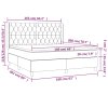 vidaXL Posteľný rám boxspring s matracom krémový 160x200 cm látka