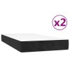 vidaXL Posteľný rám boxspring s matracom čierny 200x200 cm zamat