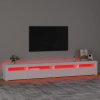 vidaXL TV skrinka s LED svetlami biela 270x35x40 cm
