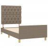 vidaXL Rám postele bez matraca Taupe 80x200cm Látka