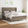 vidaXL Posteľný rám boxspring s matracom sivohned 160x200 cm látka
