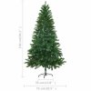 vidaXL Osvetlený umelý vianočný stromček s guľami 150 cm, zelený