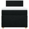 vidaXL Posteľný rám boxspring s matracom čierny 90x200 cm látka